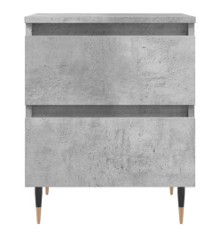 Table de chevet gris béton 40x35x50 cm bois d’ingénierie