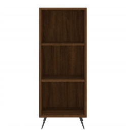 Buffet haut Chêne marron 34,5x34x180 cm Bois d'ingénierie