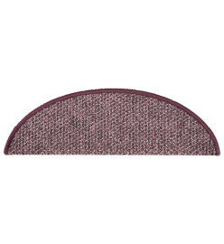 Tapis de marches d'escalier 15 pcs Violet 65x21x4 cm