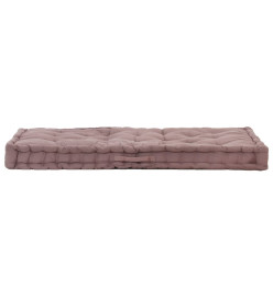 Coussin de plancher de palette Coton 120x80x10 cm Taupe