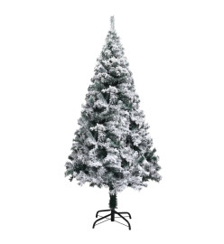 Sapin de Noël artificiel avec neige floquée vert 150 cm PVC