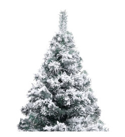 Sapin de Noël artificiel avec neige floquée vert 150 cm PVC