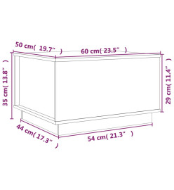 Table basse 60x50x35 cm Bois massif de pin