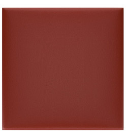 Panneaux muraux 12pcs Rouge bordeaux 30x30cm Similicuir 1,08 m²