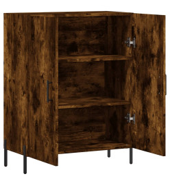 Buffet chêne fumé 69,5x34x90 cm bois d'ingénierie