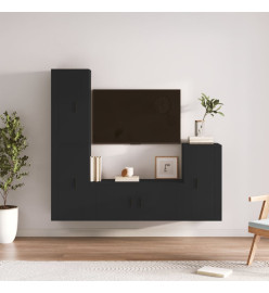 Ensemble de meubles TV 4 pcs Noir Bois d'ingénierie