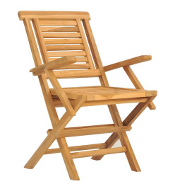 Chaises de jardin pliantes 4 pcs 56x63x90 cm bois massif teck