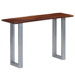 Table console 115 x 35 x 76 cm Bois d'acacia massif et fer