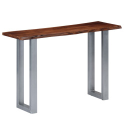 Table console 115 x 35 x 76 cm Bois d'acacia massif et fer