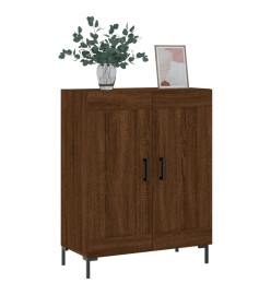 Buffet chêne marron 69,5x34x90 cm bois d'ingénierie