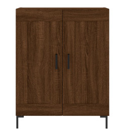 Buffet chêne marron 69,5x34x90 cm bois d'ingénierie