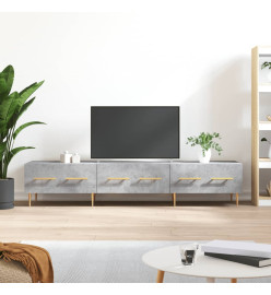 Meuble TV gris béton 150x36x30 cm bois d'ingénierie