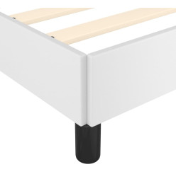 Cadre de lit avec tête de lit Blanc 90x200 cm Similicuir