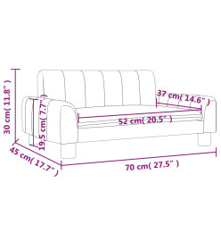 Canapé pour enfants cappuccino 70x45x30 cm similicuir