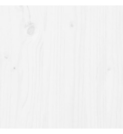 Cadre de lit blanc bois massif 120x200 cm