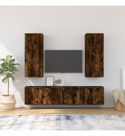 Ensemble de meubles TV 5 pcs Chêne fumé Bois d'ingénierie