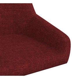 Chaise pivotante de salle à manger Rouge bordeaux Tissu