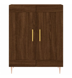 Buffet chêne marron 69,5x34x90 cm bois d'ingénierie