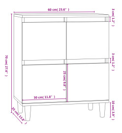 Buffet Sonoma gris 60x35x70 cm Bois d'ingénierie