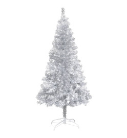 Sapin de Noël artificiel avec support argenté 240 cm PET