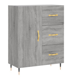 Buffet haut Sonoma gris 69,5x34x180 cm Bois d'ingénierie