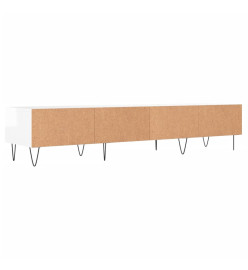 Meuble TV blanc brillant 150x36x30 cm bois d'ingénierie