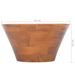 Lavabo Bois de teck massif Φ40x20 cm