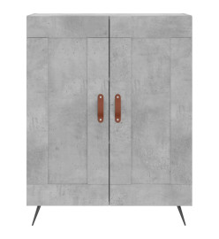 Buffet haut Gris béton 69,5x34x180 cm Bois d'ingénierie