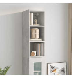 Armoire murale Gris béton 34,5x32,5x90 cm Bois d'ingénierie