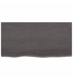 Dessus de bureau gris foncé 80x40x4 cm bois chêne traité