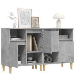 Buffets 2 pcs gris béton 60x35x70 cm bois d'ingénierie