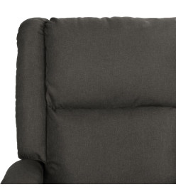 Fauteuil inclinable électrique gris foncé similicuir et tissu