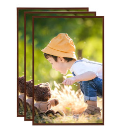 Collage de cadres photo 3 pcs de mur table Bronze 59,4x84cm MDF