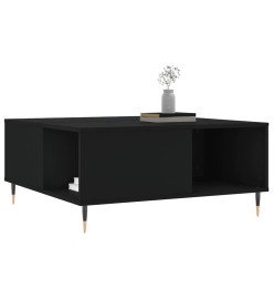 Table basse noir 80x80x36,5 cm bois d'ingénierie