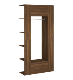 Armoires de couloir 2 pcs Chêne marron Bois d'ingénierie