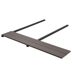 Panneaux de terrasse solides WPC 30 m² 4 m Marron foncé