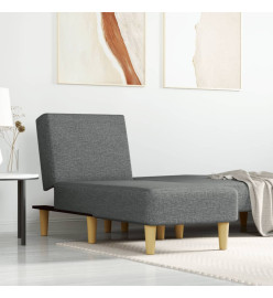 Chaise longue gris foncé tissu