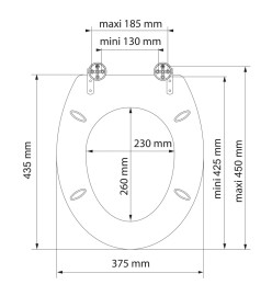 SCHÜTTE Siège de toilette avec fermeture en douceur GREY STONE