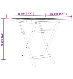 Ensemble à dîner de jardin 5 pcs Bois de teck massif