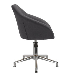 Chaise pivotante de bureau Gris foncé Tissu