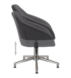 Chaise pivotante de bureau Gris foncé Tissu