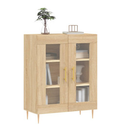 Buffet chêne sonoma 69,5x34x90 cm bois d'ingénierie