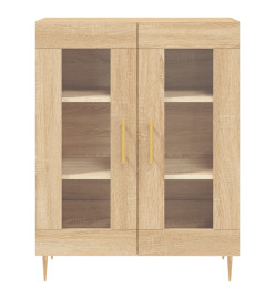 Buffet chêne sonoma 69,5x34x90 cm bois d'ingénierie