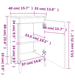 Table de chevet sonoma gris 40x35x70 cm bois d'ingénierie