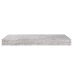 Étagère murale flottante Gris béton 50x23x3,8 cm MDF