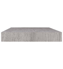 Étagère murale flottante Gris béton 50x23x3,8 cm MDF