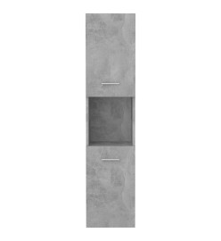 Armoire de salle de bain Gris béton 30x30x130 cm Aggloméré