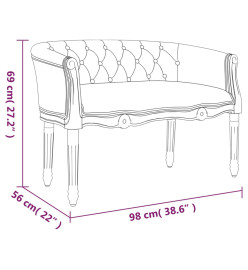 Banc Rose 98x56x69 cm Velours