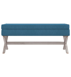 Tabouret de rangement Bleu 110x45x49 cm Velours