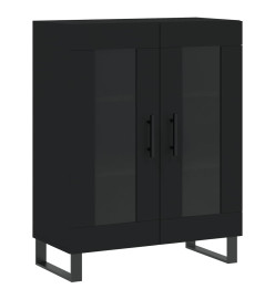 Buffet haut Noir 69,5x34x180 cm Bois d'ingénierie